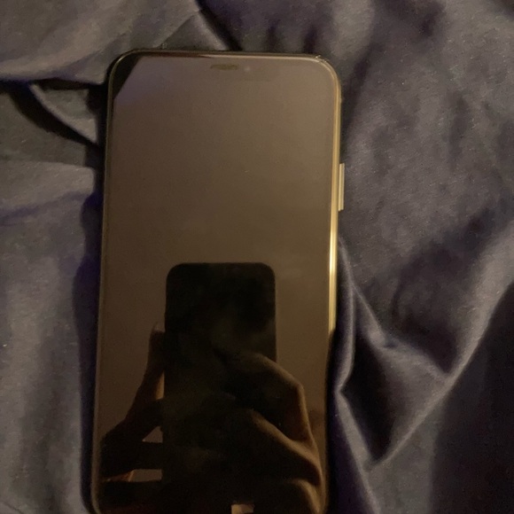 Sleek Black Cell Phone with Reflective Screen
